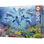 Puzzle 500 piese Educa - Party under the sea (Educa-19901)