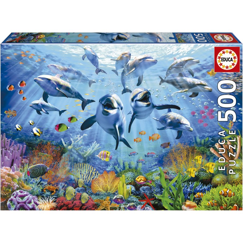 Puzzle 500 piese Educa - Party under the sea (Educa-19901)
