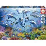 Puzzle 500 piese Educa - Party under the sea (Educa-19901)