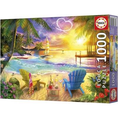 Puzzle 1000 piese Educa - Love Beach (Educa-20255)