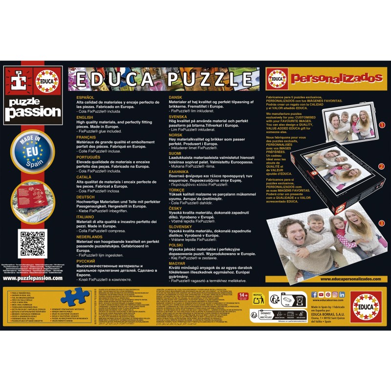 Puzzle 1000 piese Educa - Johannes Vermeer: Girl with a Pearl Earring & The Milkmai (Educa-20309)