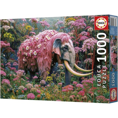 Puzzle 1000 piese Educa - Floral Elephant (Educa-20229)