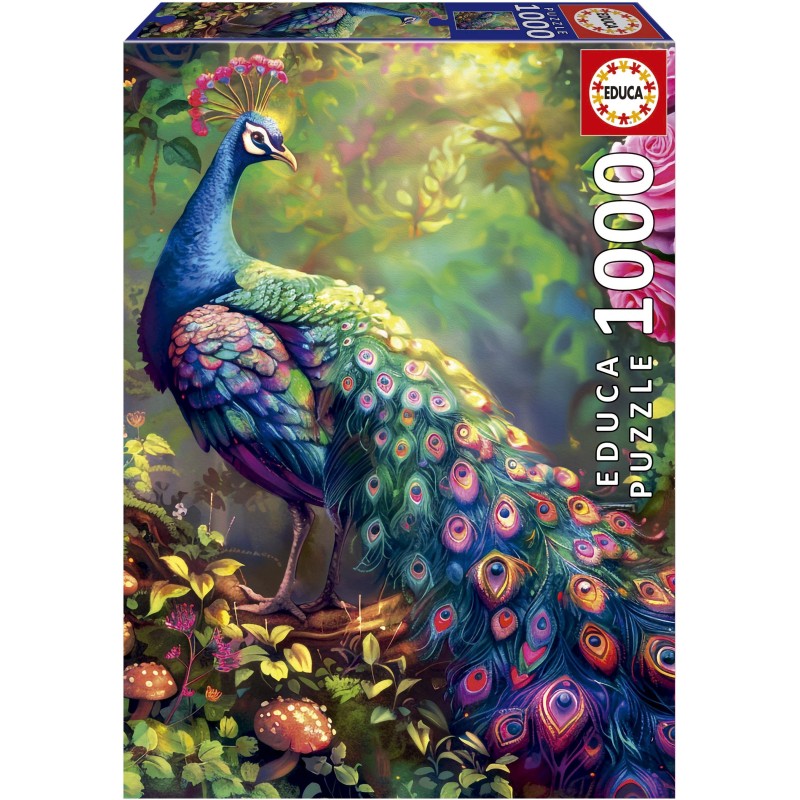 Puzzle 1000 piese Educa - Peacock Garden (Educa-20262)