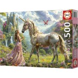 Puzzle 500 piese Educa - Fairies, Unicorns and Butterflies (Educa-20243)