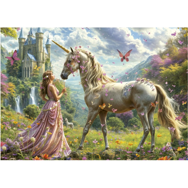 Puzzle 500 piese Educa - Fairies, Unicorns and Butterflies (Educa-20243)