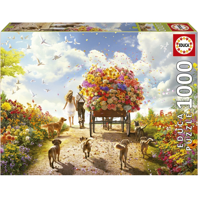 Puzzle 1000 piese Educa - Carrying Flowers (Educa-19921)