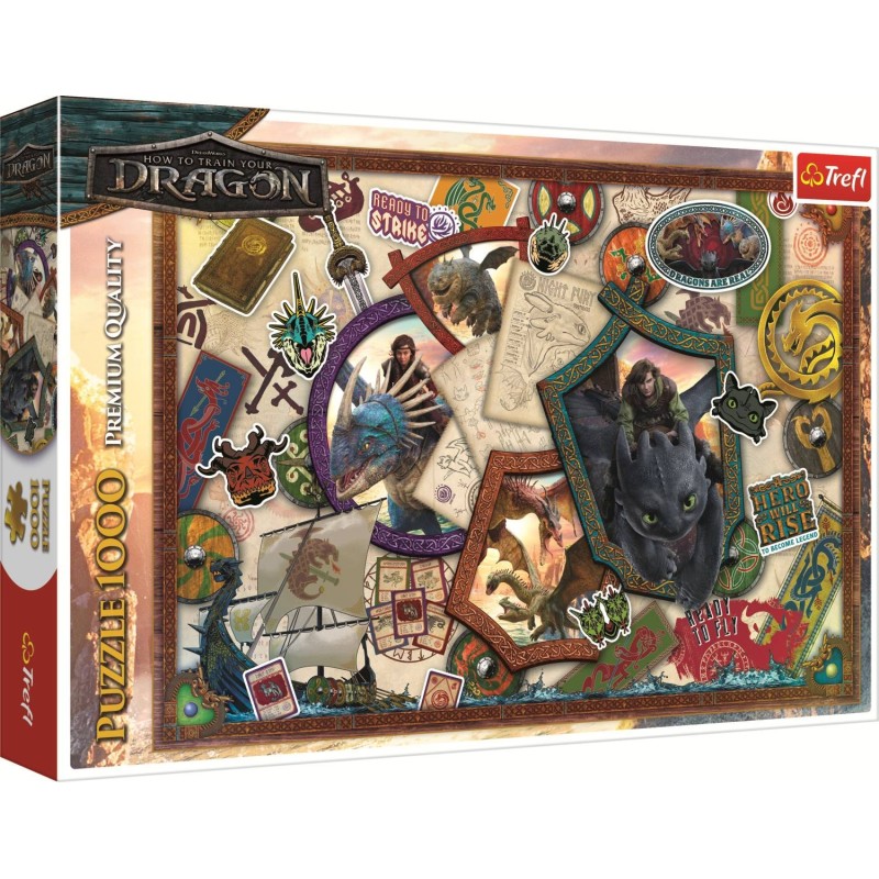 Puzzle 1000 piese Trefl - How to Train Your Dragon - Heroes (Trefl-10959)
