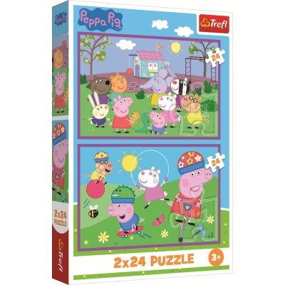 Puzzle 24 piese Trefl - Peppa On The Playground (Trefl-34435) 2
