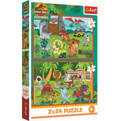 Puzzle 24 piese Trefl - Little Dinosaurs (Trefl-34437) 2