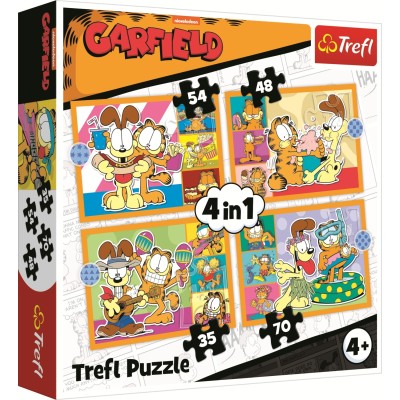 Puzzle 35 piese Trefl - Garfield Loves Lasagna (Trefl-34673) 2