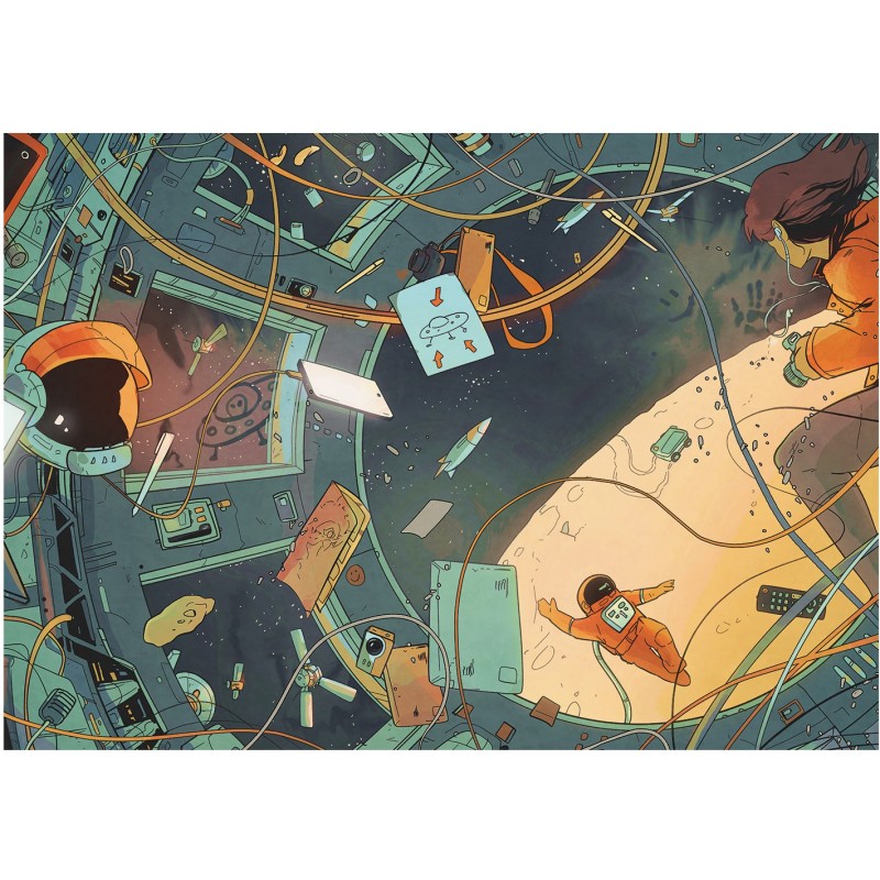 Puzzle 300 piese XXL Dino - Find 10 Objects - Space (Dino-47232)