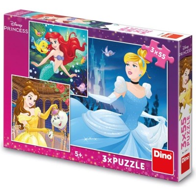 Puzzle pătrat 55 piese Dino - Happy Princesses (Dino-33541) 2