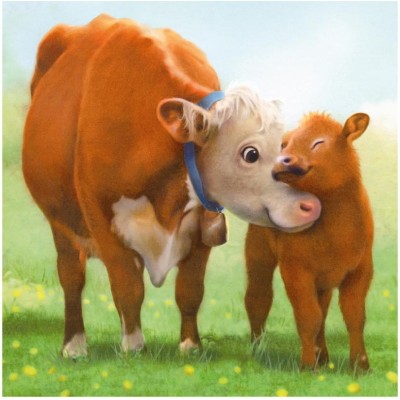 Puzzle pătrat 55 piese Dino - Family (Dino-33544)