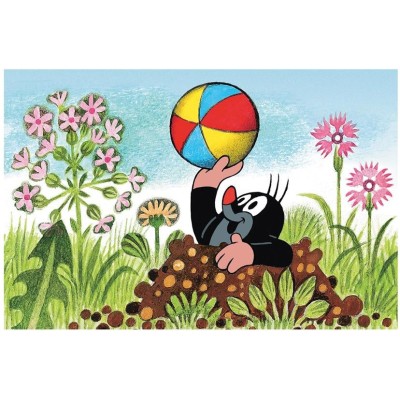 Puzzle 54 piese Dino - Mini Puzzle - The Little Mole: Ball (Dino-33106-Ballon) 2