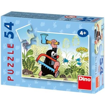 Puzzle 54 piese Dino - Mini Puzzle - The Little Mole: Saw (Dino-33106-Scie)