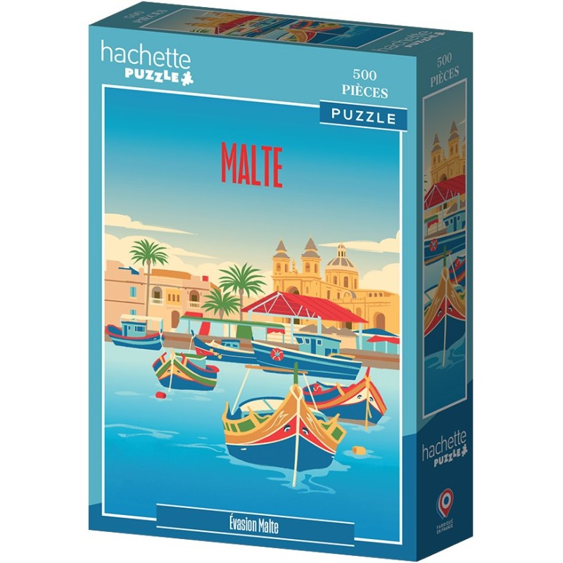 Puzzle 500 piese Hachette - Holiday Dreams Malta (Hachette-Puzzle-0027)