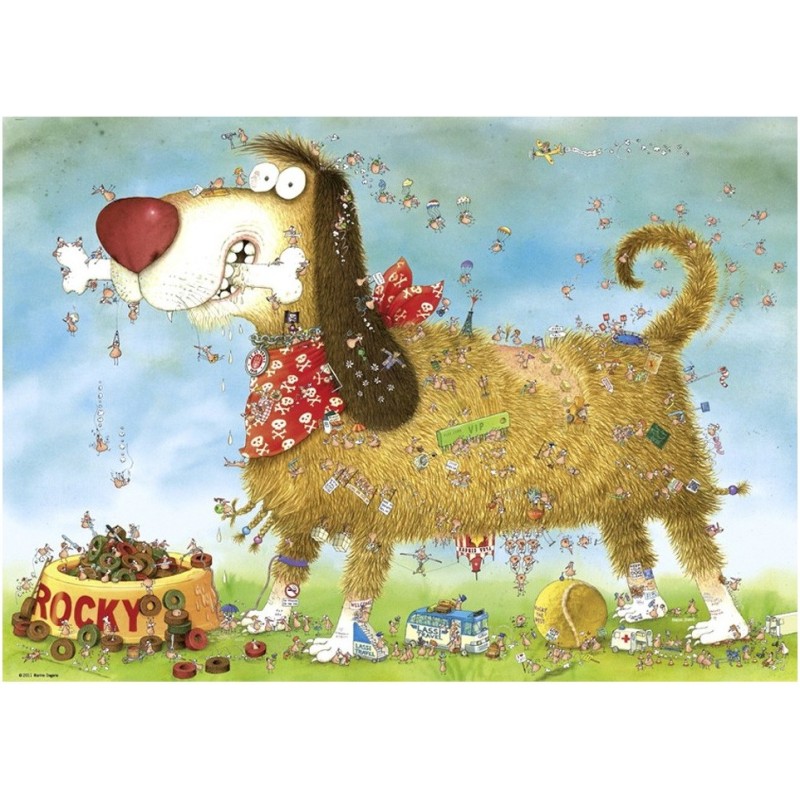 Puzzle 1000 piese Heye - Marino Degano: Jigsaw Puzzle - Degano: A Dog's Life (Heye-30066)