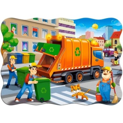 Puzzle 30 piese Castorland - Garbage Car (Castorland-03778)