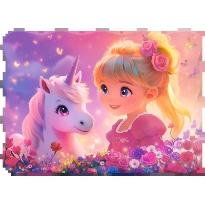 Puzzle 30 piese Castorland - Princess with Unicorn...