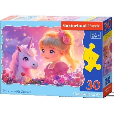 Puzzle 30 piese Castorland - Princess with Unicorn... 2
