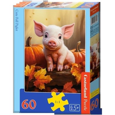 Puzzle 60 piese Castorland - Cute Fall Piglet... 2