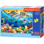 Puzzle 180 piese Castorland - Dolphins in the Tropics (Castorland-018468)