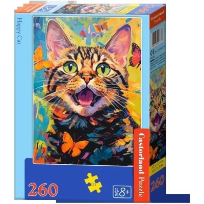 Puzzle 260 piese Castorland - Happy Cat (Castorland-27637) 2