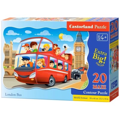 Puzzle 20 piese Castorland - London Bus (Castorland-02443) 2