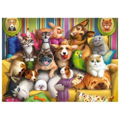 Puzzle 70 piese Castorland - Playful Pets...