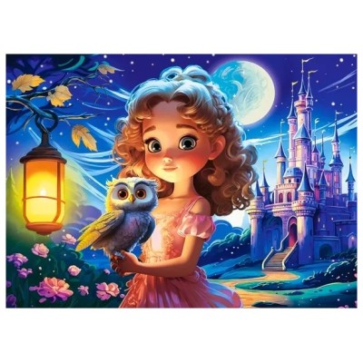 Puzzle 70 piese Castorland - Princess with Owl...