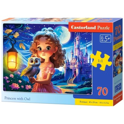 Puzzle 70 piese Castorland - Princess with Owl... 2
