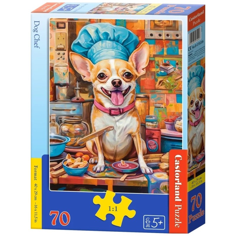 Puzzle 70 piese Castorland - Dog Chef...