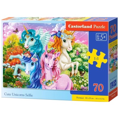 Puzzle 70 piese Castorland - Cute Unicorns Selfie... 2
