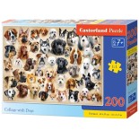 Puzzle 200 piese Castorland - Collage with Dogs (Castorland-222162)