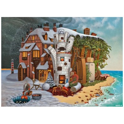 Puzzle 2000 piese Castorland - Christmas Eve Madeira...