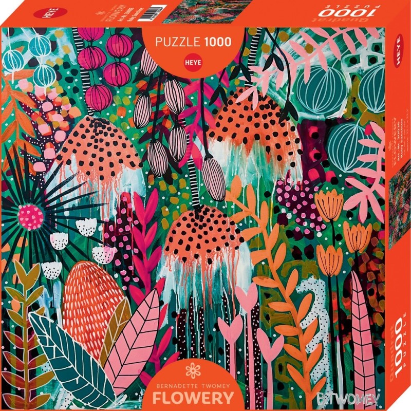 Puzzle pătrat 1000 piese Heye - Bernadette Twomey: Ruby Sunshine (Heye-30036)