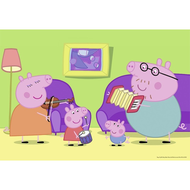 Puzzle 12 piese Ravensburger - 2 Jigsaw Puzzle - Peppa Pig (Ravensburger-07596)