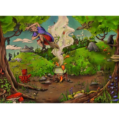 Puzzle 500 piese Ravensburger - With the Forest Witch (Ravensburger-00777) 2