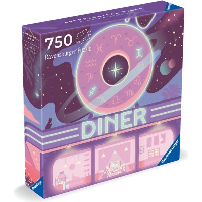 Puzzle pătrat 750 piese Ravensburger - Art & Soul 750 p - Astrological Dinner (Ravensburger-01000)