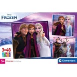Puzzle 3x48 piese Clementoni - Disney Frozen (Clementoni-25306)