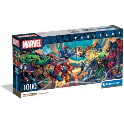 Puzzle 1000 piese Clementoni - Marvel Heroes Vs Villa...