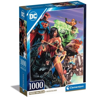 Puzzle 1000 piese Clementoni - Dc Comics (Clementoni-39852)