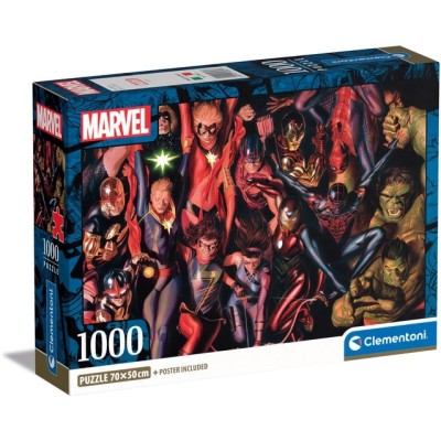 Puzzle 1000 piese Clementoni - Marvel (Clementoni-39857)