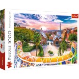 Puzzle 1000 piese Trefl - Sunset over Barcelona - Spain (Trefl-10711)