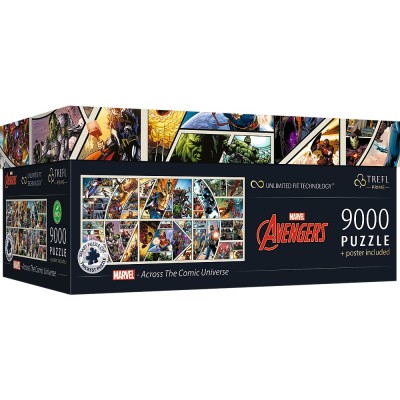 Puzzle 9000 piese Trefl - Marvel – Across The Comic... 2