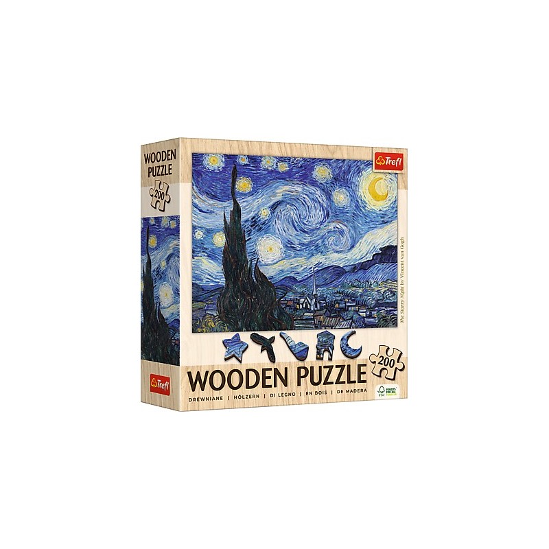 Puzzle 200 piese XXL din lemn Trefl -...