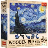 Puzzle 200 piese XXL din lemn Trefl - The Starry Night - Vincent van Gogh (Trefl-20248)