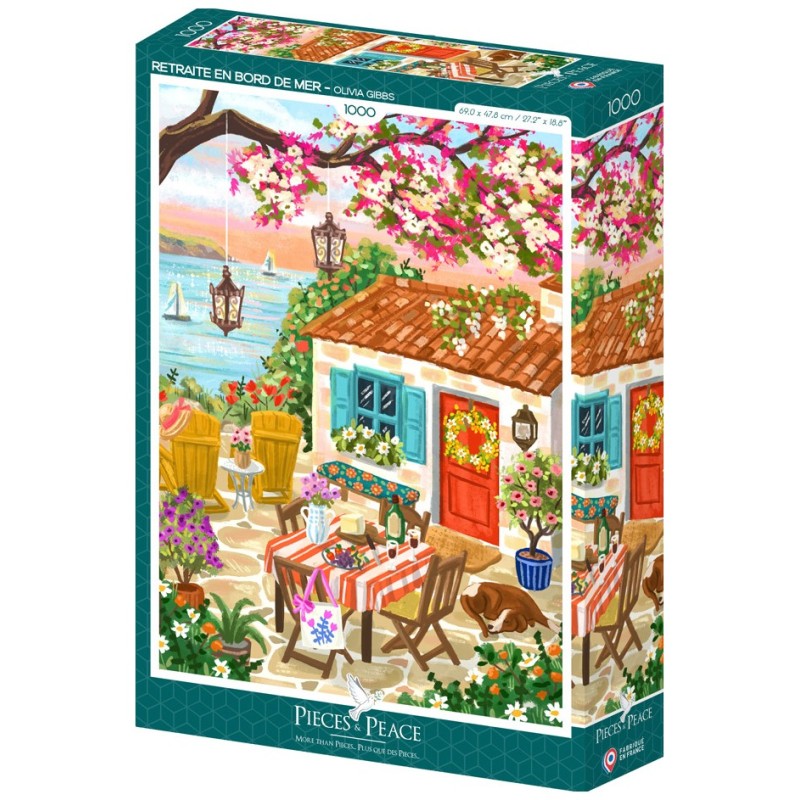 Puzzle 1000 piese Pieces & Peace - Olivia Gibbs: Ocean View Retreat (Pieces-Peace-F-00286)