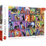 Puzzle 500 piese Trefl - Feline Alphabet (Trefl-37527)