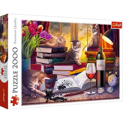 Puzzle 2000 piese Trefl - Cat’s Night (Trefl-27126)